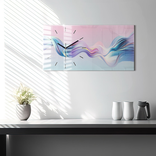 Horizontální skleněné hodiny na stěnu Prvek proudění kapaliny