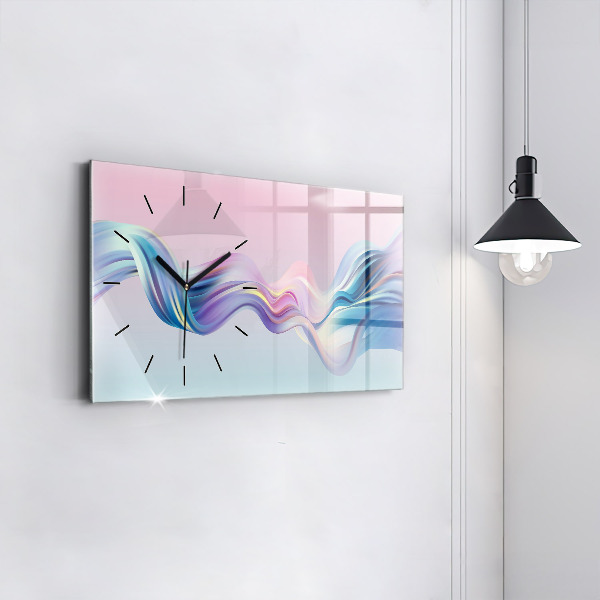 Horizontální skleněné hodiny na stěnu Prvek proudění kapaliny
