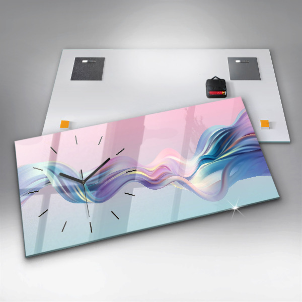 Horizontální skleněné hodiny na stěnu Prvek proudění kapaliny