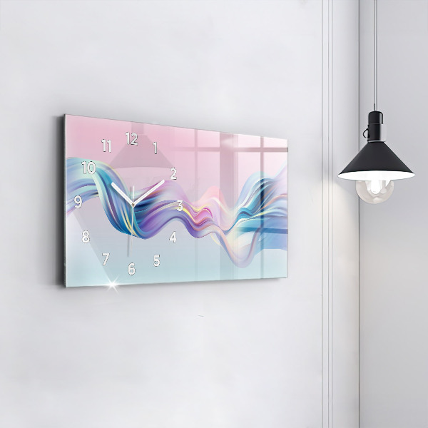 Horizontální skleněné hodiny na stěnu Prvek proudění kapaliny