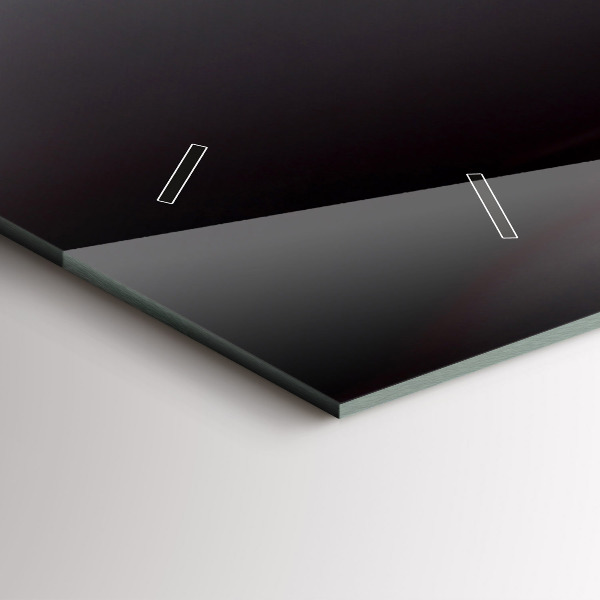 Horizontální skleněné hodiny na stěnu Sklenice na víno