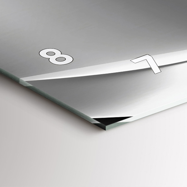 Horizontální skleněné hodiny na stěnu Stříbrná abstrakce