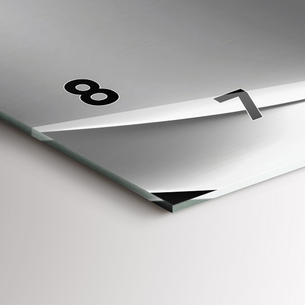 Horizontální skleněné hodiny na stěnu Stříbrná abstrakce