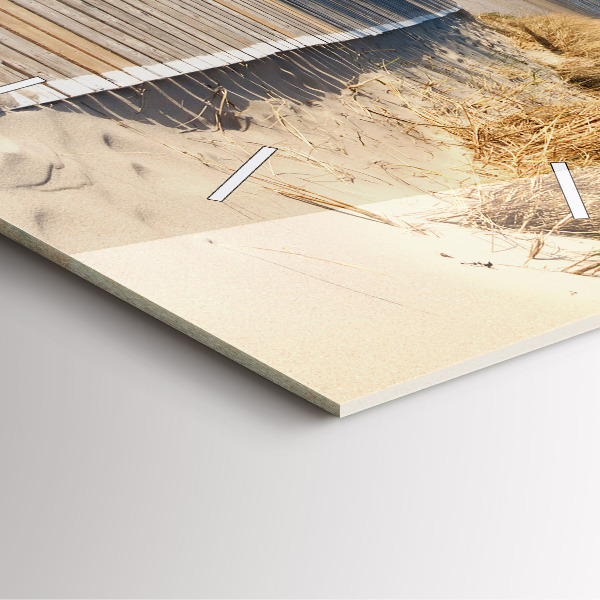 Skleněné hodiny čtvercové Pohled na pláž