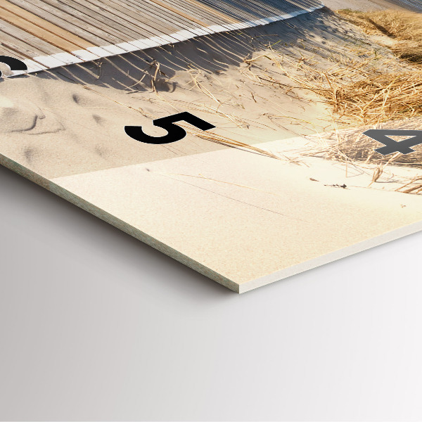 Skleněné hodiny čtvercové Pohled na pláž