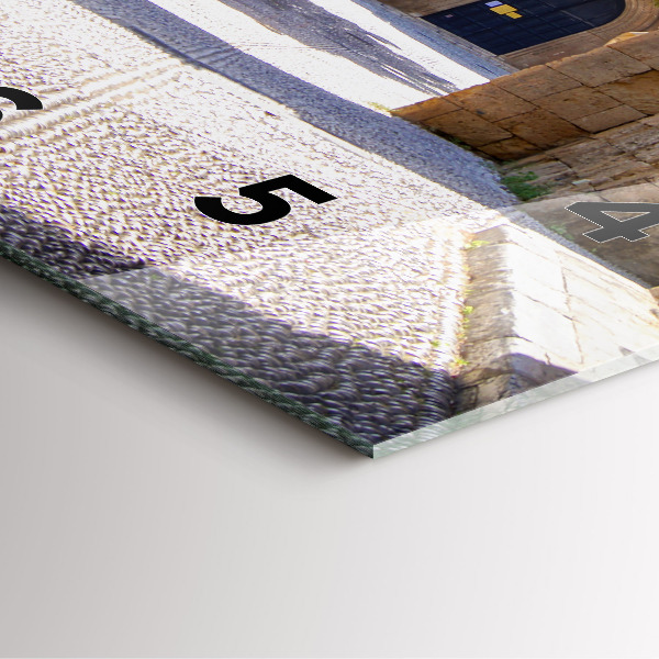 Skleněné hodiny čtvercové Malebná ulice na Rhodosu