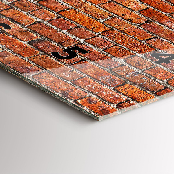 Skleněné hodiny čtvercové Stará cihlová zeď