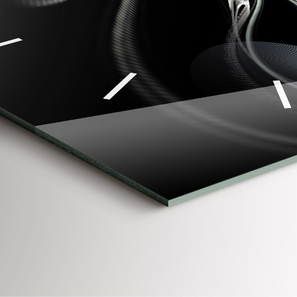 Skleněné hodiny čtvercové Abstraktní kouř