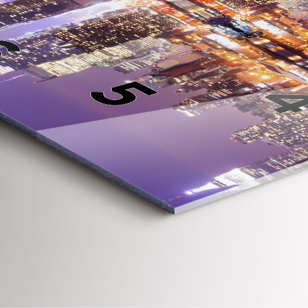 Skleněné hodiny čtvercové New York v noci