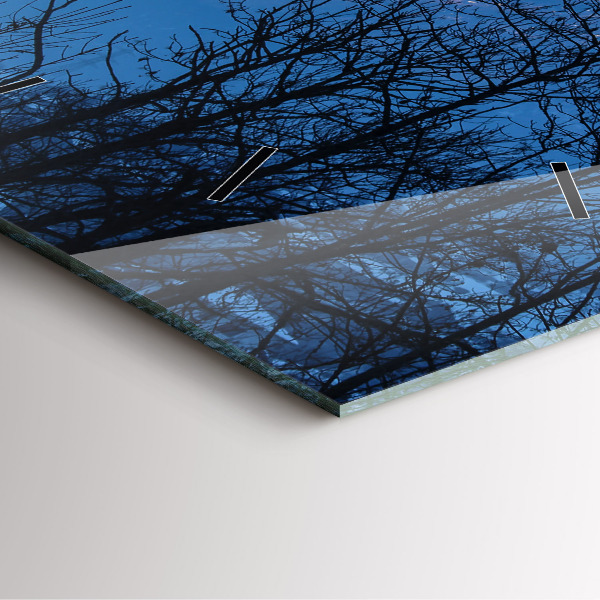 Skleněné hodiny čtvercové Pohled na hory