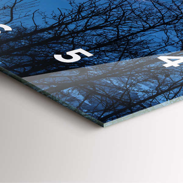 Skleněné hodiny čtvercové Pohled na hory