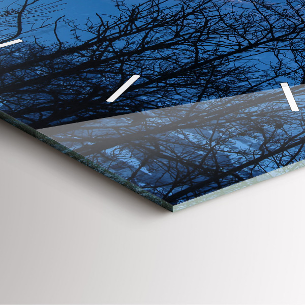 Skleněné hodiny čtvercové Pohled na hory