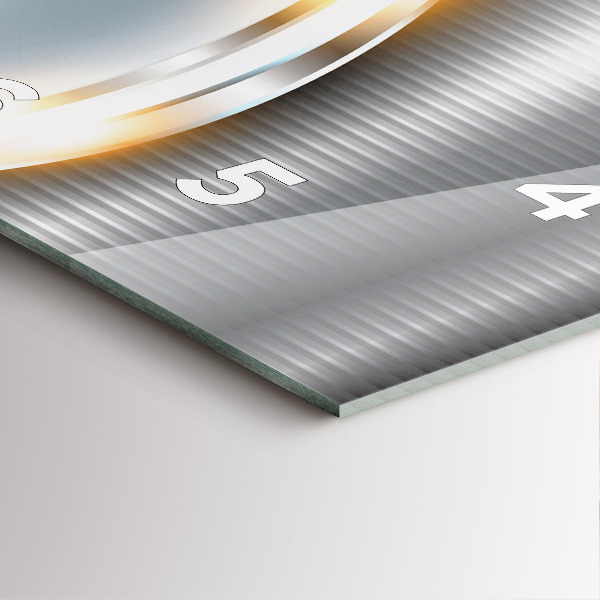 Čtvercové nástěnné hodiny Kovová abstrakce