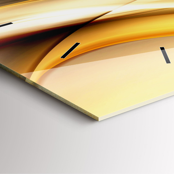 Skleněné hodiny čtvercové Abstrakce vlny