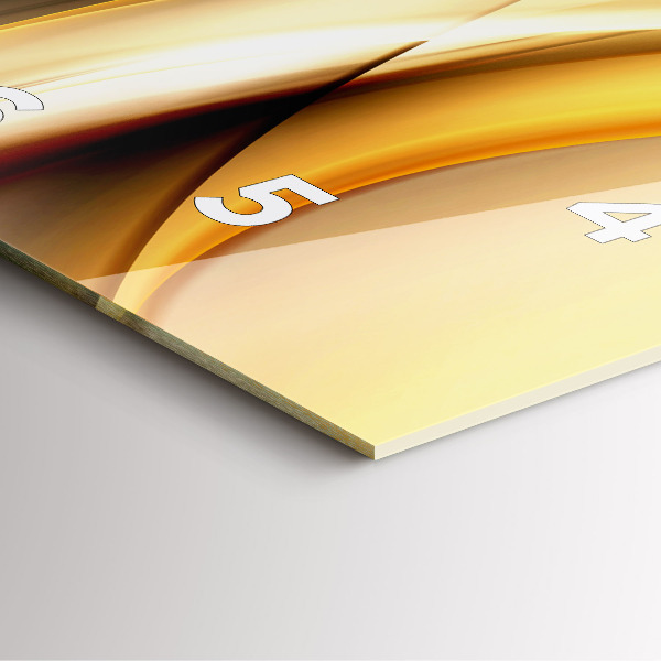 Skleněné hodiny čtvercové Abstrakce vlny