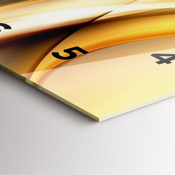 Skleněné hodiny čtvercové Abstrakce vlny