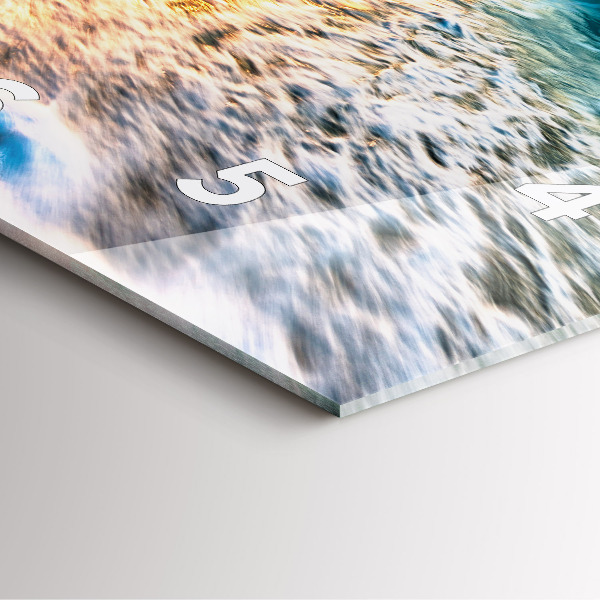 Skleněné hodiny čtvercové Pláž, moře a písek