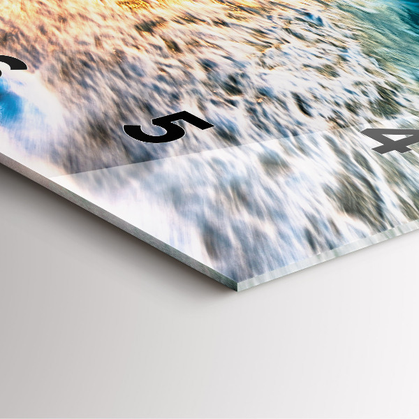 Skleněné hodiny čtvercové Pláž, moře a písek