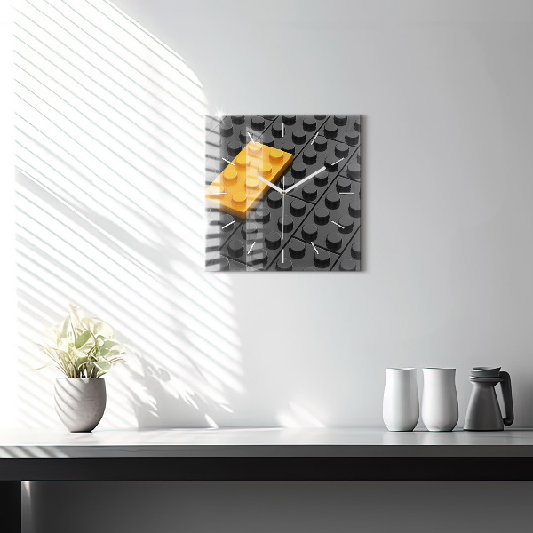 Skleněné hodiny čtvercové Kvádry na hraní