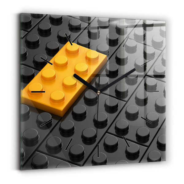 Skleněné hodiny čtvercové Kvádry na hraní