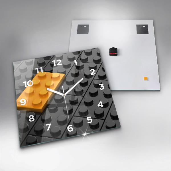 Skleněné hodiny čtvercové Kvádry na hraní