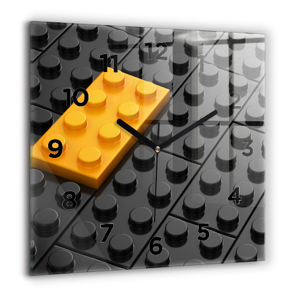 Skleněné hodiny čtvercové Kvádry na hraní