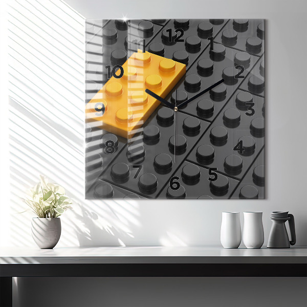 Skleněné hodiny čtvercové Kvádry na hraní