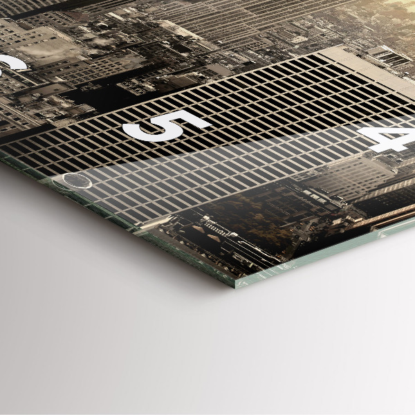 Skleněné hodiny čtvercové Věže v New Yorku