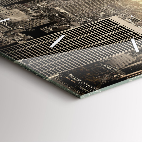 Skleněné hodiny čtvercové Věže v New Yorku