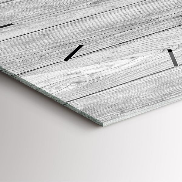 Skleněné hodiny čtvercové Dřevěné panely