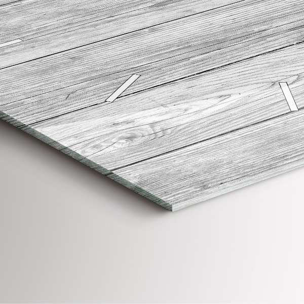 Skleněné hodiny čtvercové Dřevěné panely