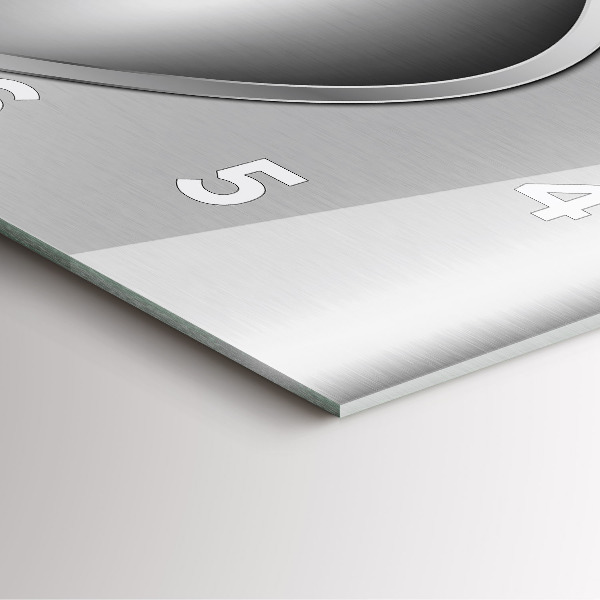 Skleněné hodiny čtvercové Šedá kovová abstrakce