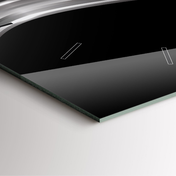 Čtvercové nástěnné hodiny Černá kovová abstrakce