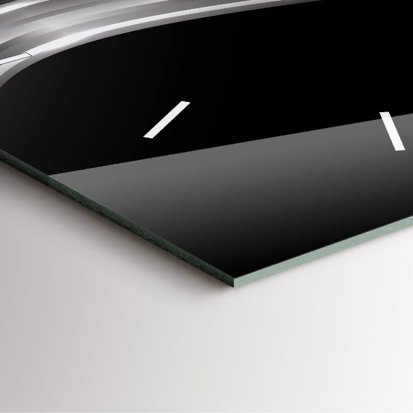 Čtvercové nástěnné hodiny Černá kovová abstrakce