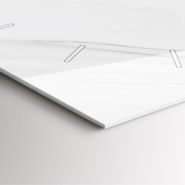 Skleněné hodiny čtvercové Dekorativní mramor