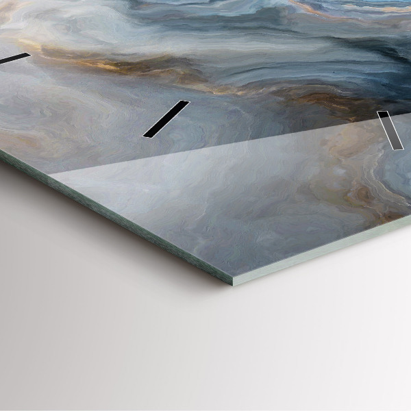 Skleněné hodiny čtvercové Mramorový vzor