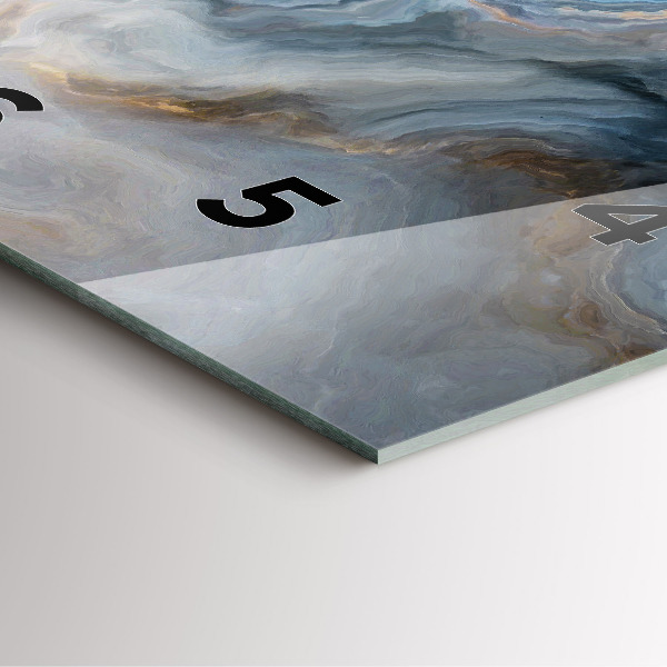 Skleněné hodiny čtvercové Mramorový vzor