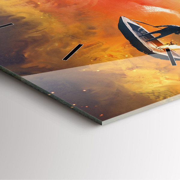 Skleněné hodiny čtvercové Abstraktní obraz