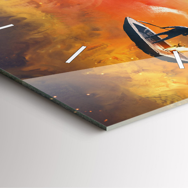 Skleněné hodiny čtvercové Abstraktní obraz