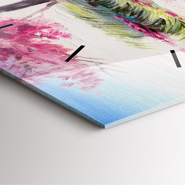 Skleněné hodiny čtvercové Mozaika stromu