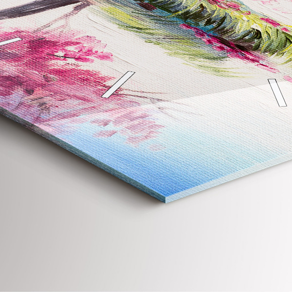 Skleněné hodiny čtvercové Mozaika stromu