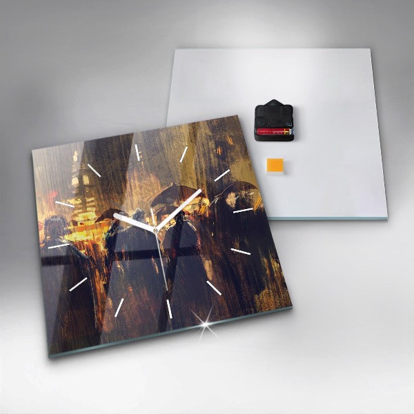 Skleněné hodiny čtvercové Impresionismus v umění Trh