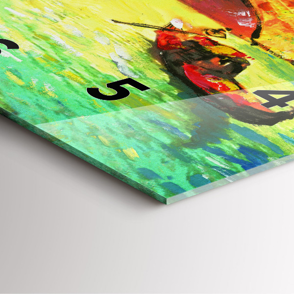 Skleněné hodiny čtvercové Benátský most Rialto