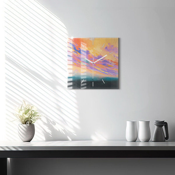 Skleněné hodiny čtvercové Platonická láska