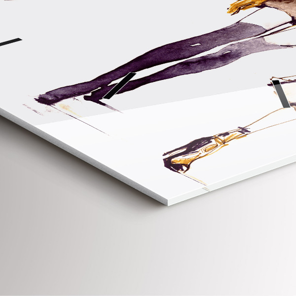 Skleněné hodiny čtvercové Žena a muž