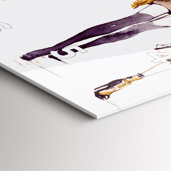 Skleněné hodiny čtvercové Žena a muž