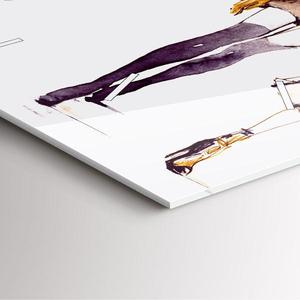 Skleněné hodiny čtvercové Žena a muž