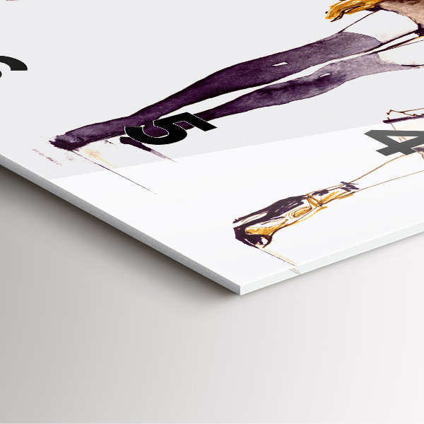 Skleněné hodiny čtvercové Žena a muž