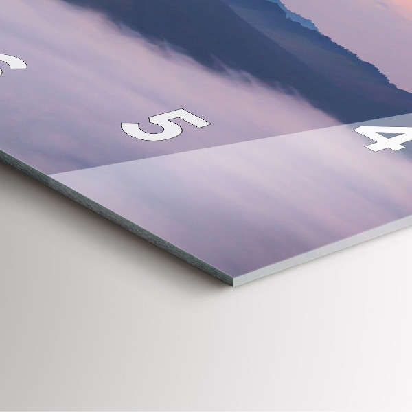 Skleněné hodiny čtvercové Krásná krajina