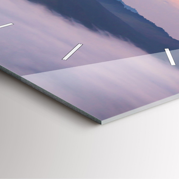 Skleněné hodiny čtvercové Krásná krajina